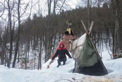 Dva dny v karpatském týpý / vodopád Šepit, Volovets, Karpaty