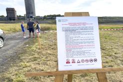 Odstřel skipové věže Dolu Lazy