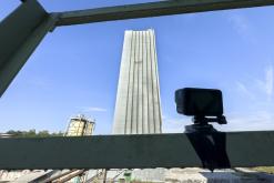 Odstřel skipové věže Dolu Lazy