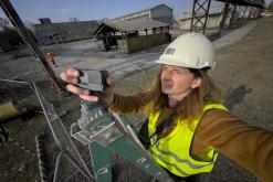 Odstřel skipové věže Dolu Staříč II