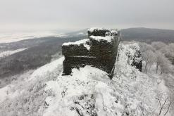 Zřícenina hradu Košťálov - únor 2021