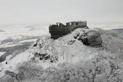 Zřícenina hradu Košťálov - únor 2021