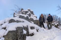 Zřícenina hradu Ostrý - únor 2021