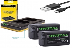 PATONA Foto Dual Quick Sony NP-FW50 + 2x baterie 1030mAh