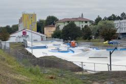 nový skatepark před dokončením červenec 2026