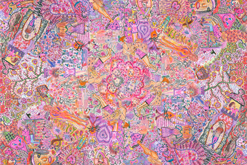 Valentýn - pastelková mandala formátu A4