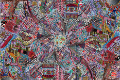 Svět - pastelková mandala formátu A4