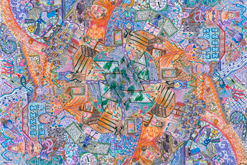 Škola - pastelková mandala formátu A4