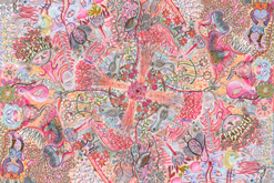 Ptáci a rostliny - pastelková mandala formátu A4