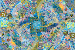 Budoucnost - pastelková mandala formátu A4