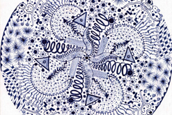 mandala formátu A4 / propiskou