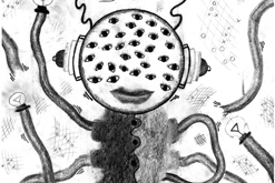 Piškvorkový mág / kresba formátu A4 / tužkou