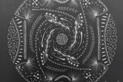 Bodláky / nakresleno centropenem, invertováno / formát: A4