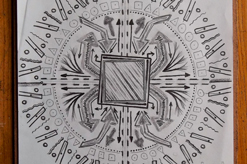 Návrat k pozitivismu / tužkou / mandala formátu A4