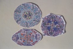 pastelková mandala s obrysy propiskou formátu A4