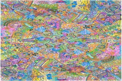 pastelková mandala s obrysy propiskou formátu A4