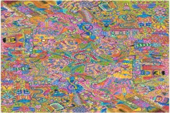 pastelková mandala s obrysy propiskou formátu A4