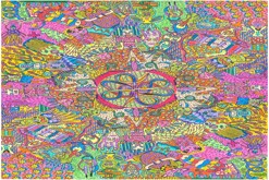 pastelková mandala s obrysy propiskou formátu A4