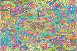 pastelková mandala s obrysy propiskou formátu A4