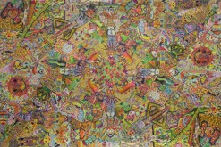 Zlato - pastelková mandala formátu A4