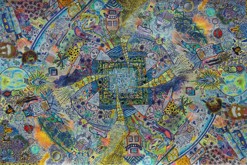 Svět - pastelková mandala formátu A4