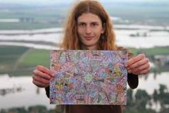 Budoucnost - pastelková mandala formátu A4