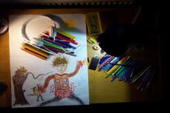 pastelková kresba formátu A2