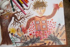 pastelková kresba formátu A2