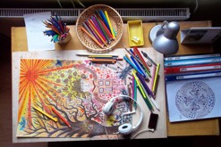 pastelková kresba formátu A2