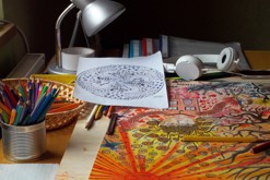 pastelková kresba formátu A2