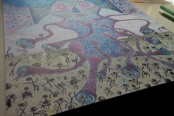 pastelková kresba formátu A2