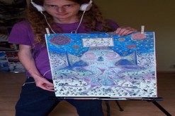 pastelková kresba formátu A2