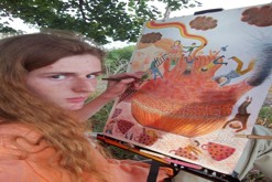 pastelková kresba formátu A2