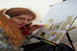 pastelková kresba formátu A2