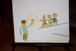 pastelková kresba formátu A2