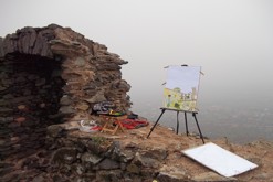 pastelková kresba formátu A2