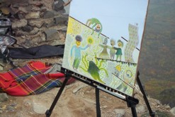 pastelková kresba formátu A2