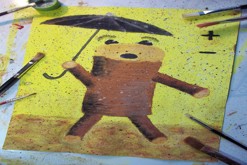 Loutka na baterky / temperami, formát: A4