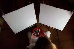 pastelková kresba formátu A2