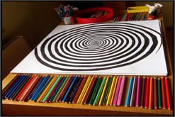 pastelková kresba formátu A2