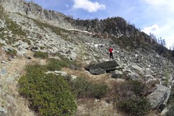 vystoupal jsem do 1800 m.n.m., kde se něnil térén na kameny a malé keříky